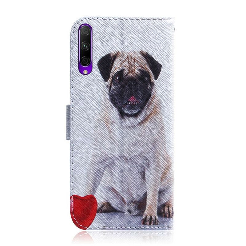 Læder Cover Huawei P Smart Pro / Honor 9X Pro Pug Dog