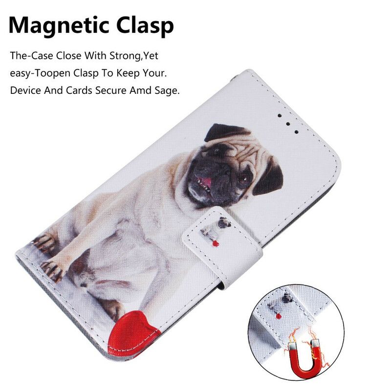 Læder Cover Huawei P Smart Pro / Honor 9X Pro Pug Dog