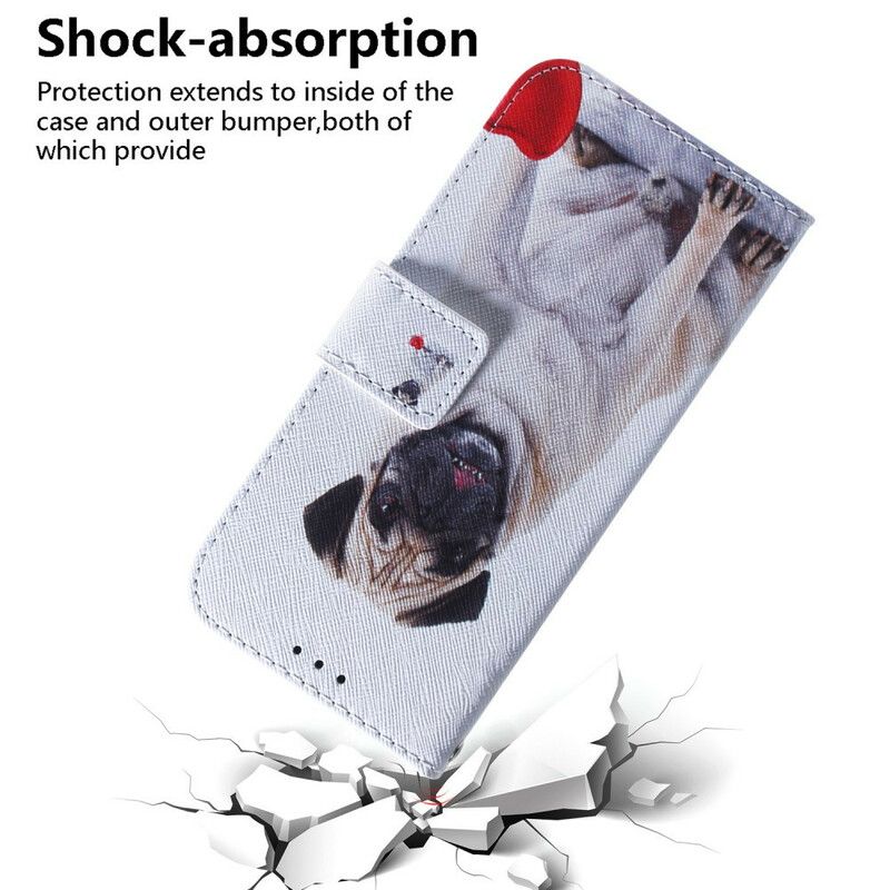 Læder Cover Huawei P Smart Pro / Honor 9X Pro Pug Dog