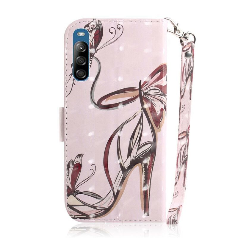 Flip Cover Sony Xperia L4 Med Snor Stroppumpe