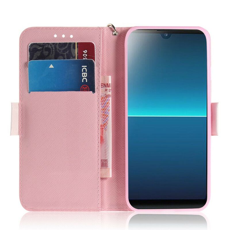 Flip Cover Sony Xperia L4 Med Snor Stroppumpe