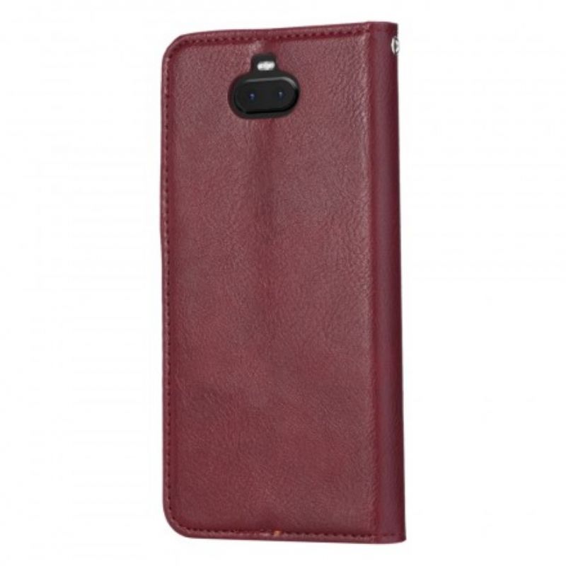 Cover Sony Xperia 10 Flip Cover Faux Læder Kortholder