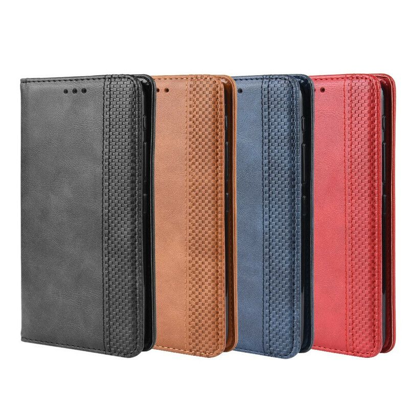 Cover Asus ZenFone 6 Flip Cover Vintage Stiliseret Lædereffekt