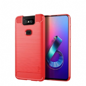 Cover Asus ZenFone 6 Mofi Børstet Kulfiber