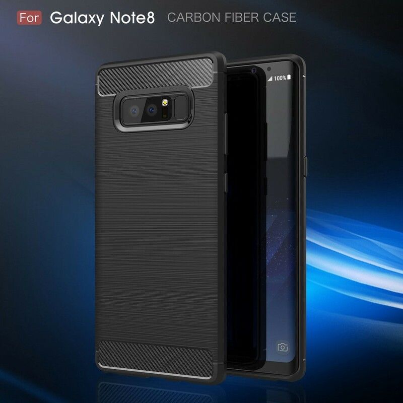 Cover Samsung Galaxy Note 8 Børstet Kulfiber