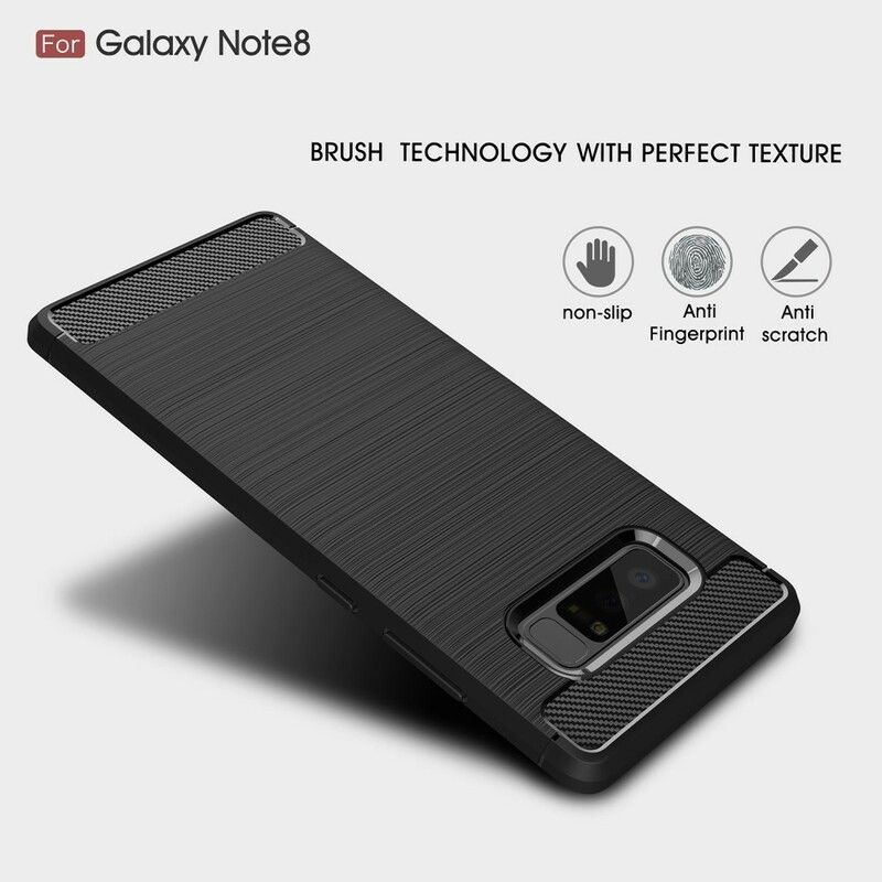 Cover Samsung Galaxy Note 8 Børstet Kulfiber