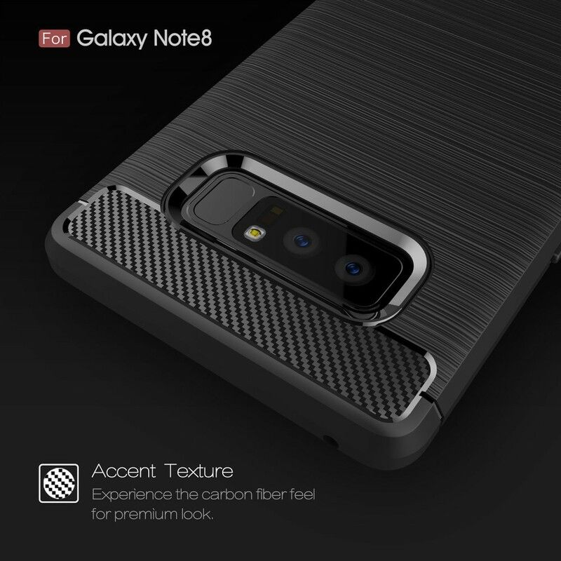 Cover Samsung Galaxy Note 8 Børstet Kulfiber