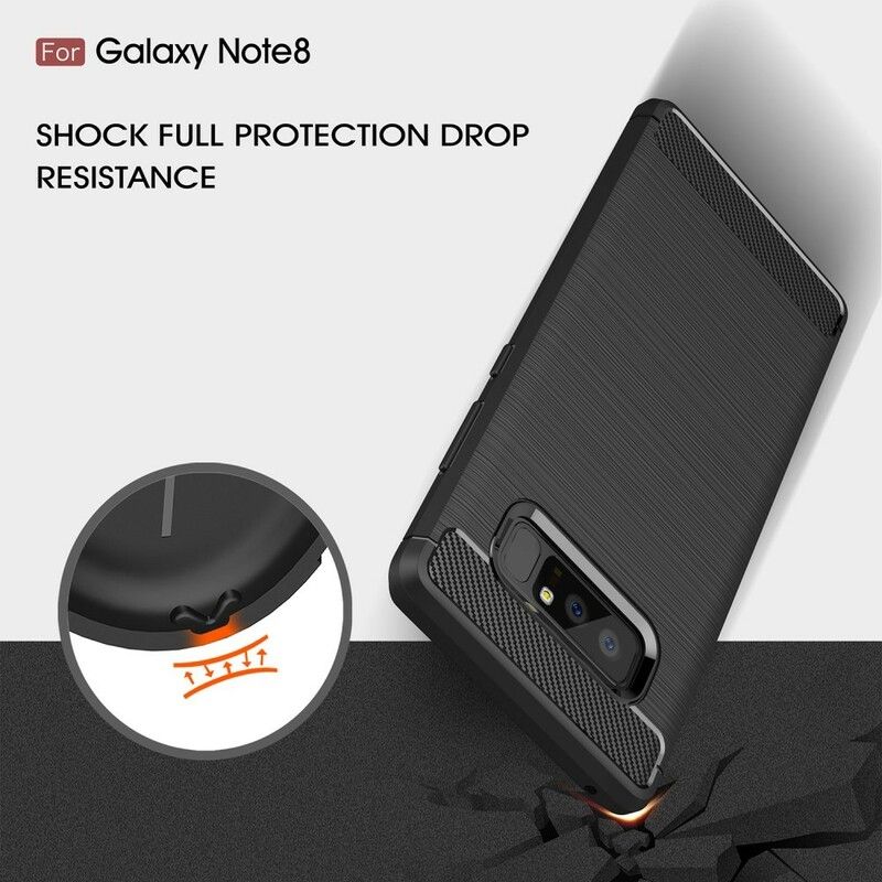 Cover Samsung Galaxy Note 8 Børstet Kulfiber