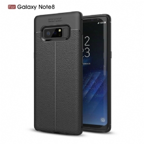 Cover Samsung Galaxy Note 8 Dobbelt Linje Litchi Lædereffekt