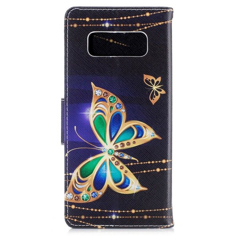 Flip Cover Samsung Galaxy Note 8 Magisk Sommerfugl