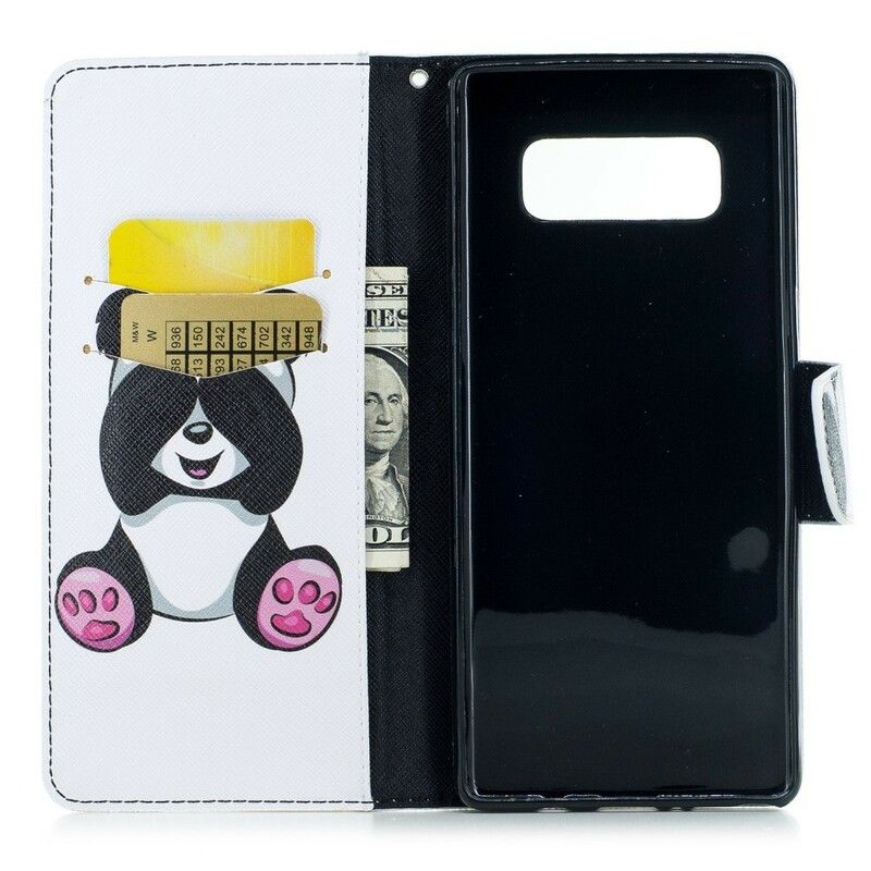 Flip Cover Samsung Galaxy Note 8 Panda Sjov