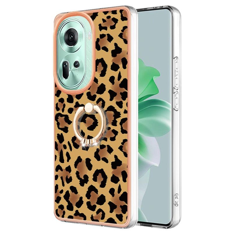 Cover Oppo Reno 11 5g Leopardprint Ringholder