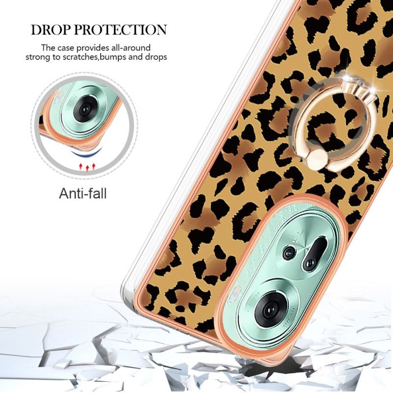 Cover Oppo Reno 11 5g Leopardprint Ringholder