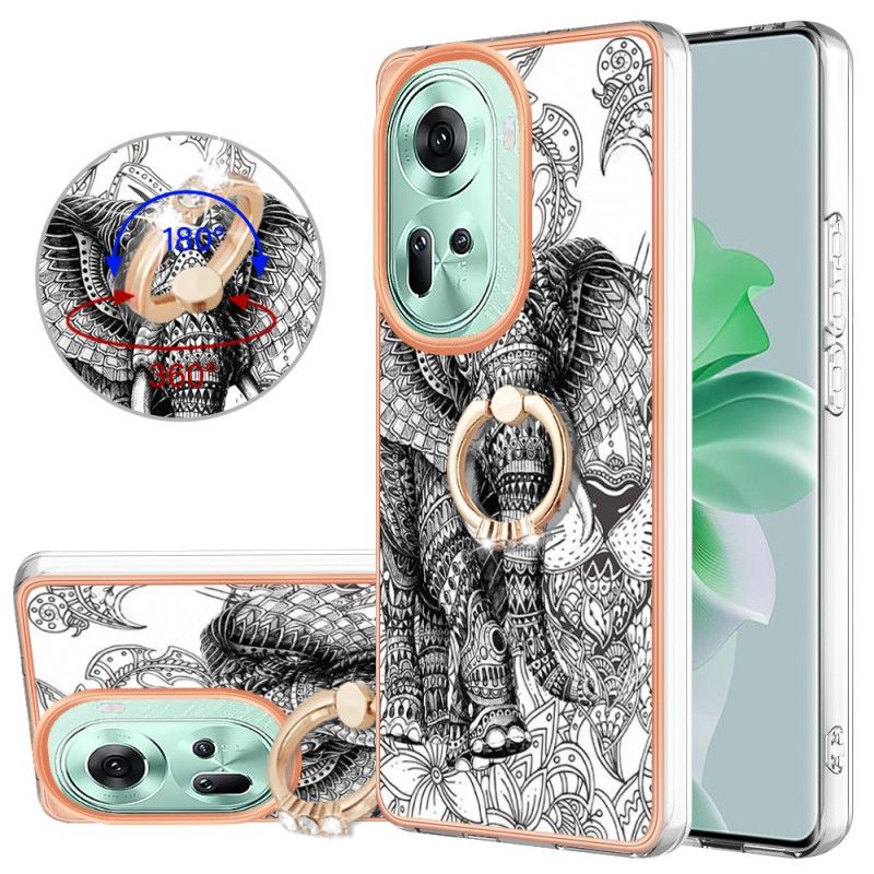 Cover Oppo Reno 11 5g Ring-støtte. Elefant Totem