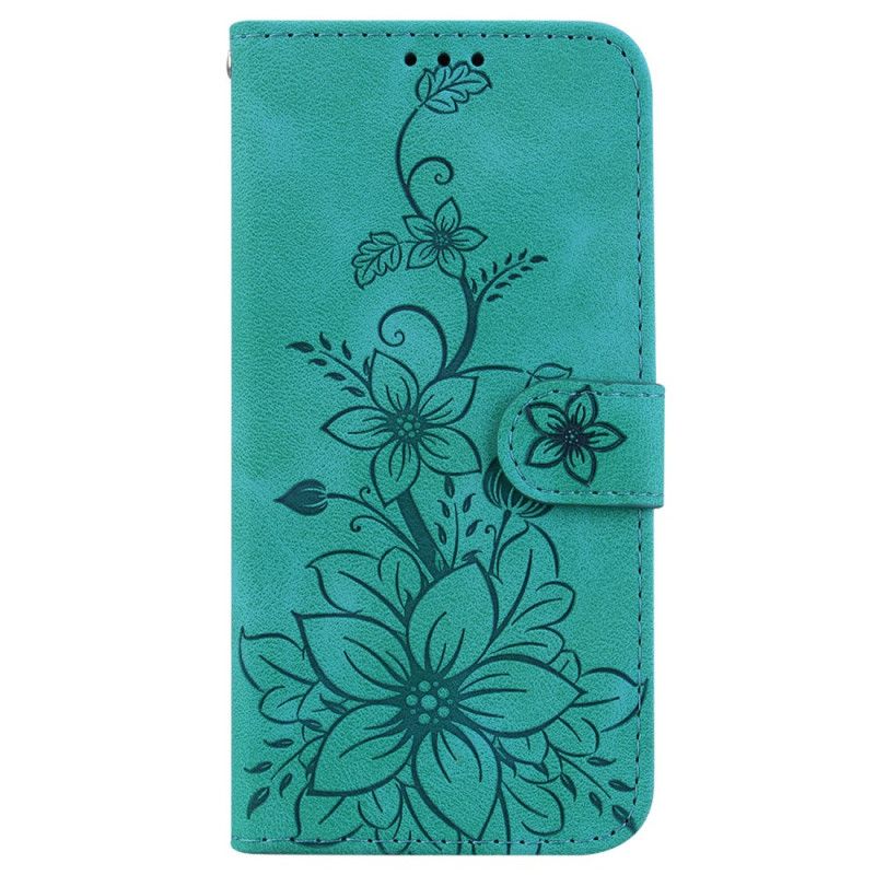 Flip Cover Oppo Reno 11 5g Blomstermønster Med Rem