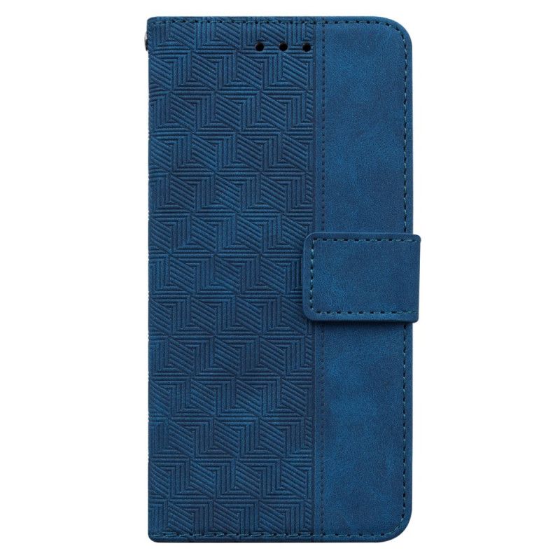 Flip Cover Oppo Reno 11 5g Strappy Vævet Mønster