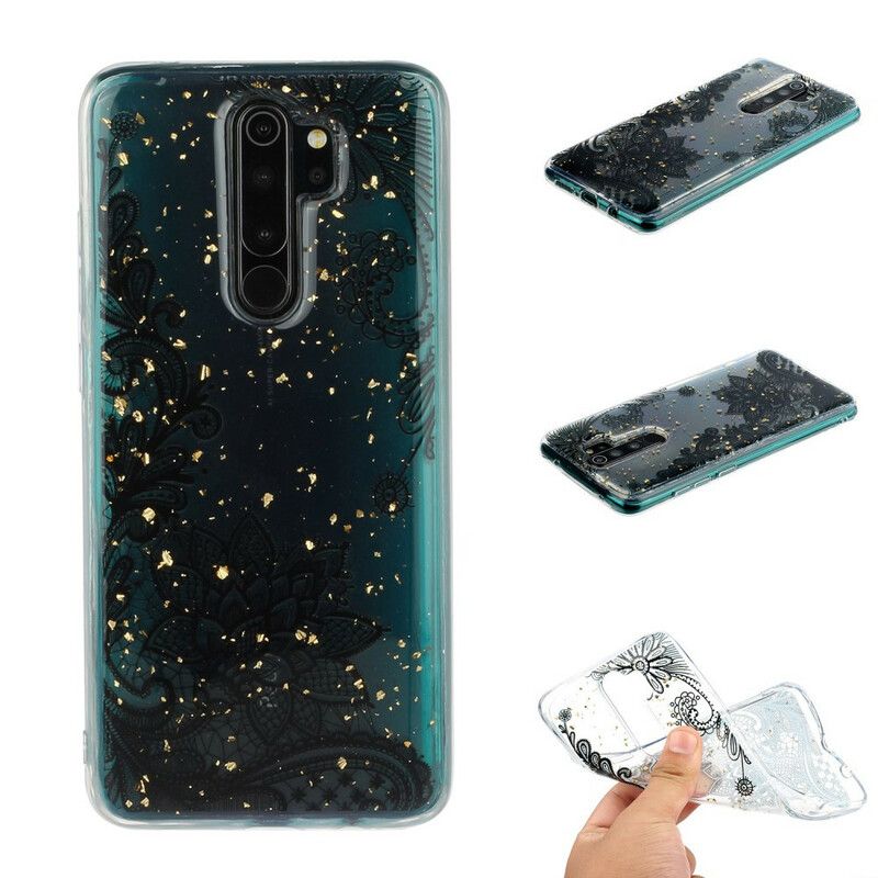 Cover Xiaomi Redmi Note 8 Pro Blonder Og Pailletter Blomster