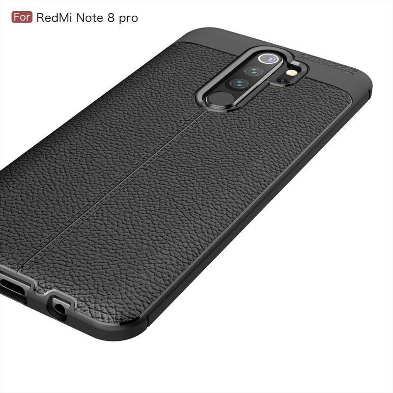 Cover Xiaomi Redmi Note 8 Pro Dobbelt Linje Litchi Læder Effekt