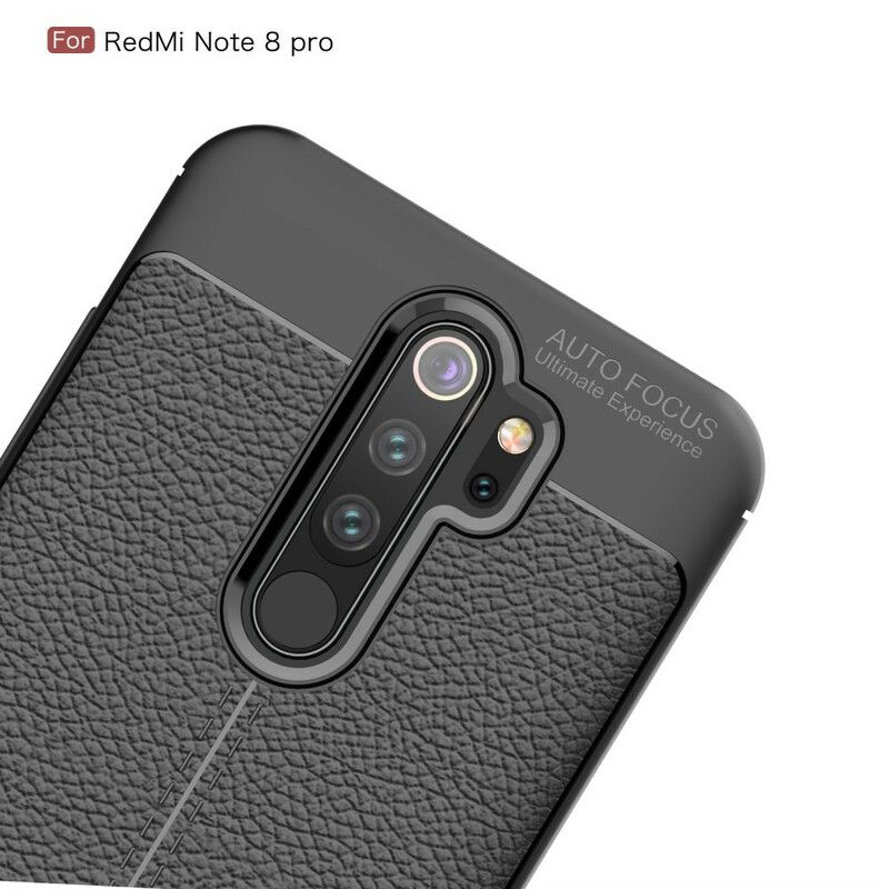 Cover Xiaomi Redmi Note 8 Pro Dobbelt Linje Litchi Læder Effekt