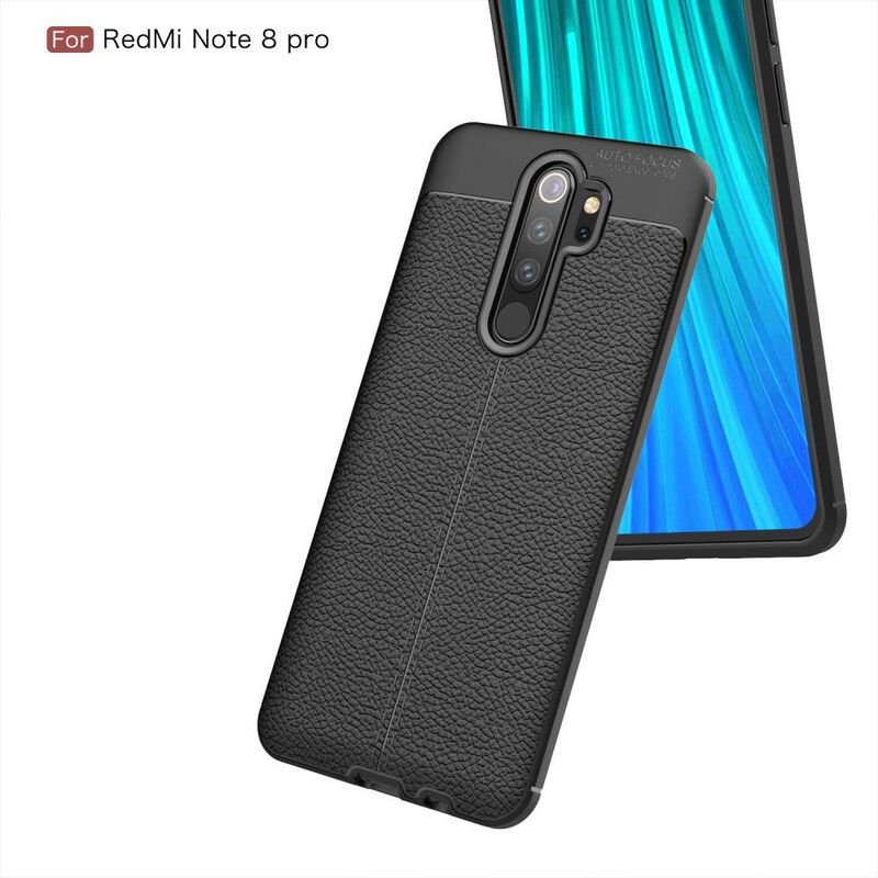 Cover Xiaomi Redmi Note 8 Pro Dobbelt Linje Litchi Læder Effekt