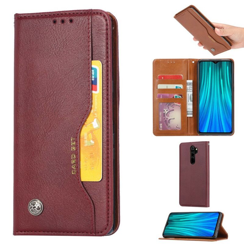 Cover Xiaomi Redmi Note 8 Pro Flip Cover Faux Læder Kortholder