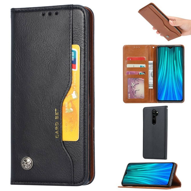 Cover Xiaomi Redmi Note 8 Pro Flip Cover Faux Læder Kortholder