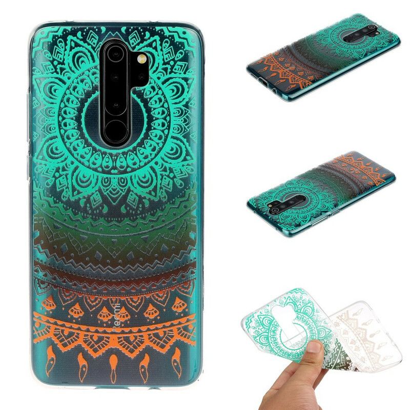 Cover Xiaomi Redmi Note 8 Pro Transparent Farvet Mandala