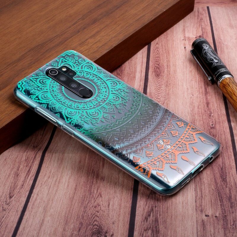 Cover Xiaomi Redmi Note 8 Pro Transparent Farvet Mandala