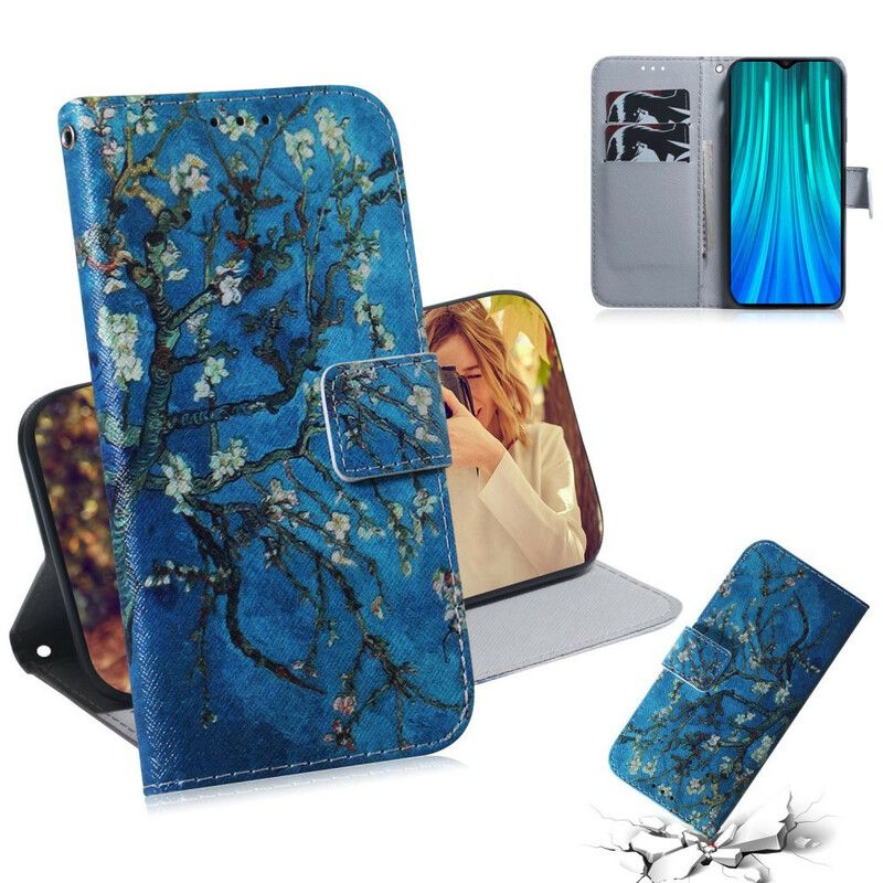 Flip Cover Xiaomi Redmi Note 8 Pro Blomstrende Grene