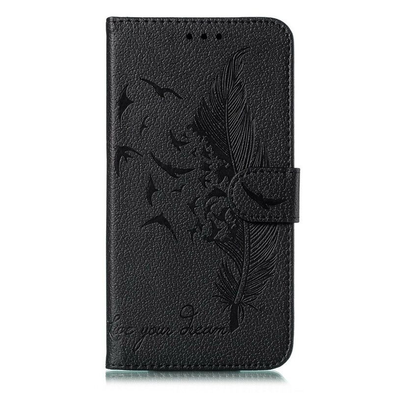 Flip Cover Xiaomi Redmi Note 8 Pro Imiteret Læder Lev Din Drøm