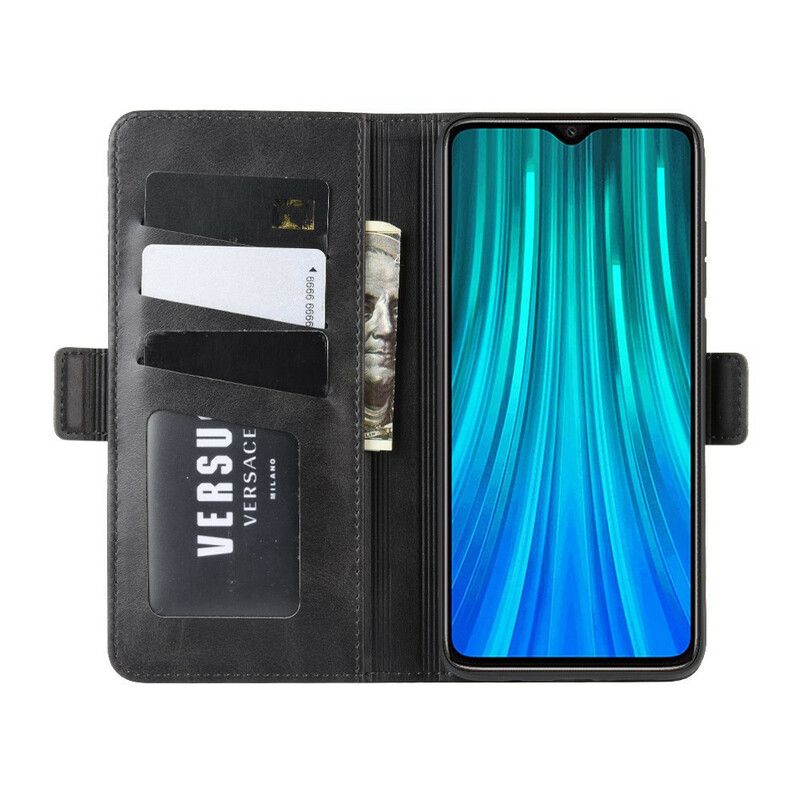 Flip Cover Xiaomi Redmi Note 8 Pro Læder Cover Dobbeltklap