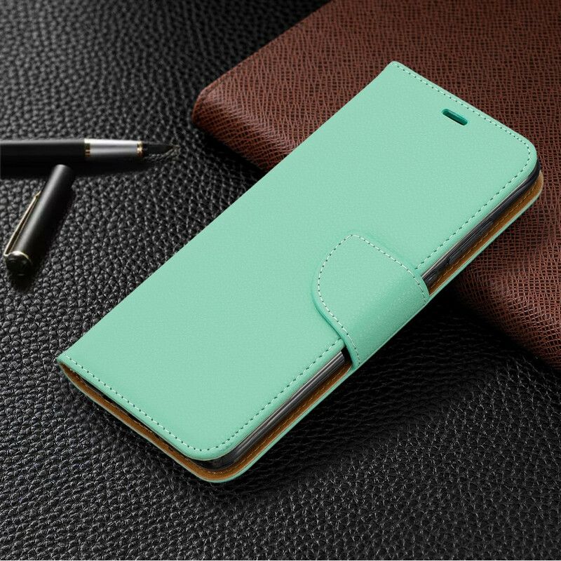 Flip Cover Xiaomi Redmi Note 8 Pro Læder Cover Litchi Flap Skrå