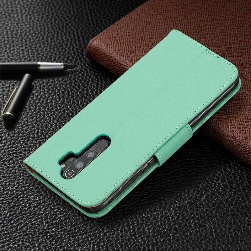 Flip Cover Xiaomi Redmi Note 8 Pro Læder Cover Litchi Flap Skrå