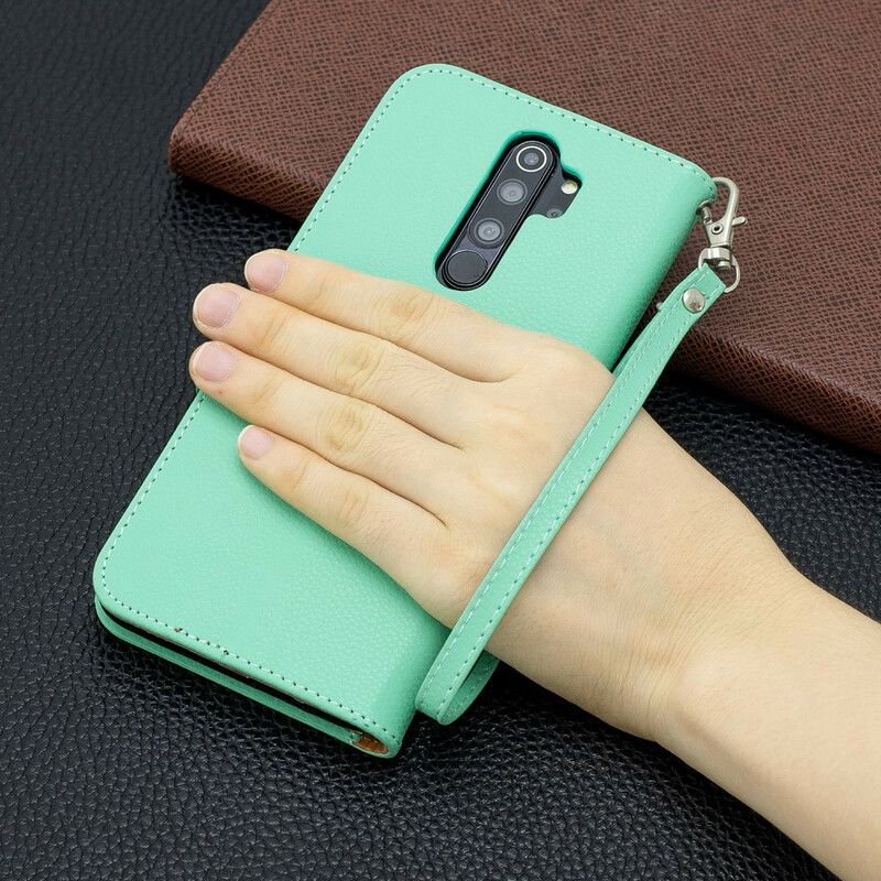 Flip Cover Xiaomi Redmi Note 8 Pro Læder Cover Litchi Flap Skrå