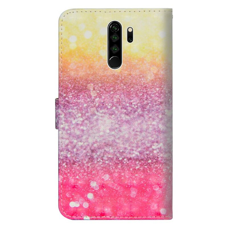 Flip Cover Xiaomi Redmi Note 8 Pro Magenta Glitter Gradient