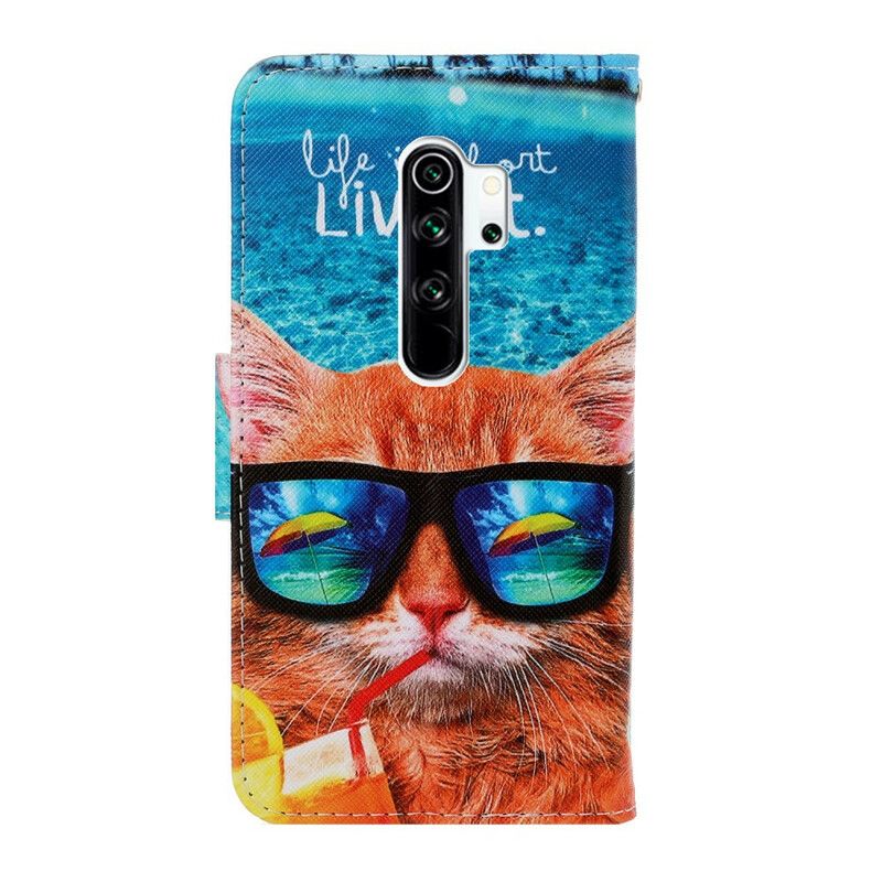 Flip Cover Xiaomi Redmi Note 8 Pro Med Snor Cat Live It Strappy