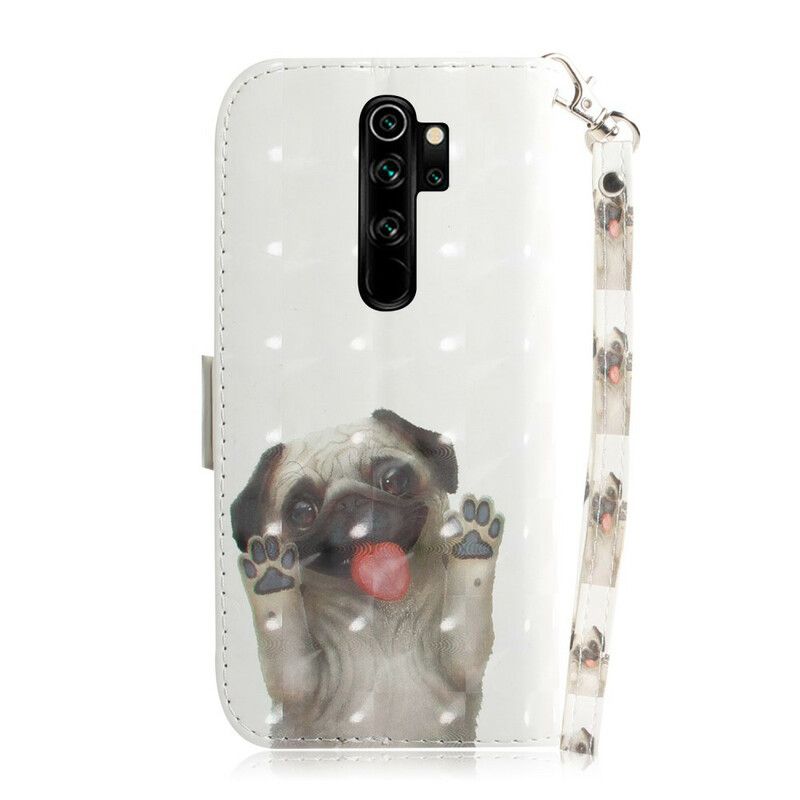 Flip Cover Xiaomi Redmi Note 8 Pro Med Snor Elsk Min Hund Med Snor