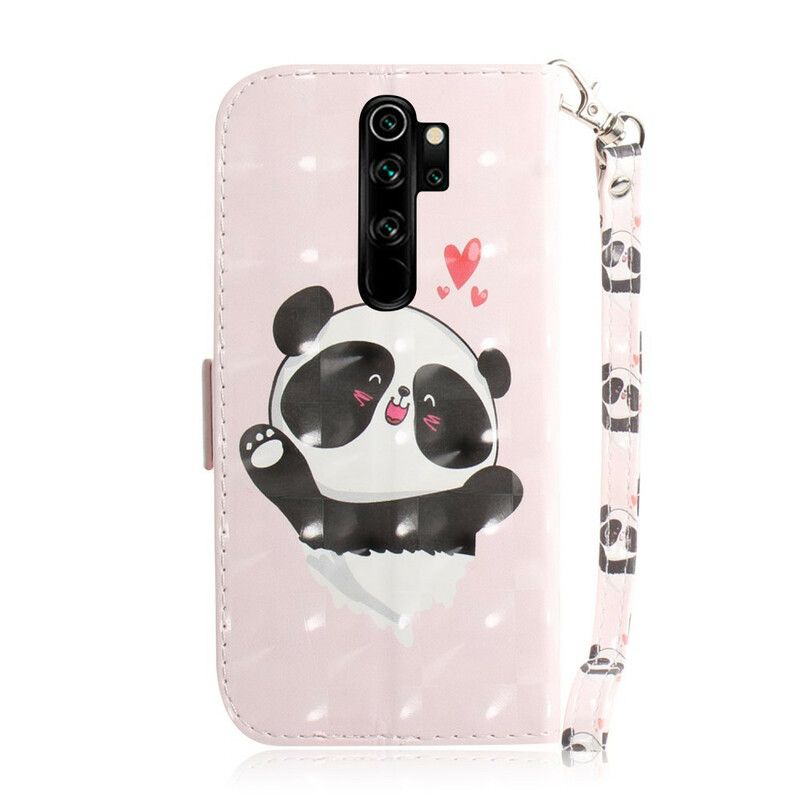 Flip Cover Xiaomi Redmi Note 8 Pro Med Snor Panda Love Strap