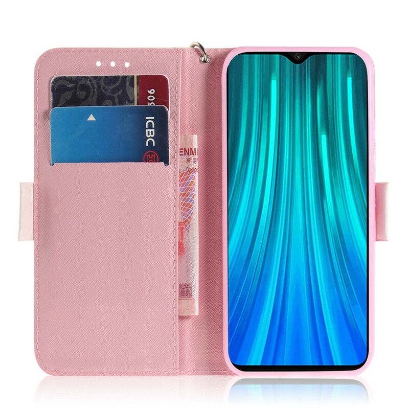 Flip Cover Xiaomi Redmi Note 8 Pro Med Snor Panda Love Strap