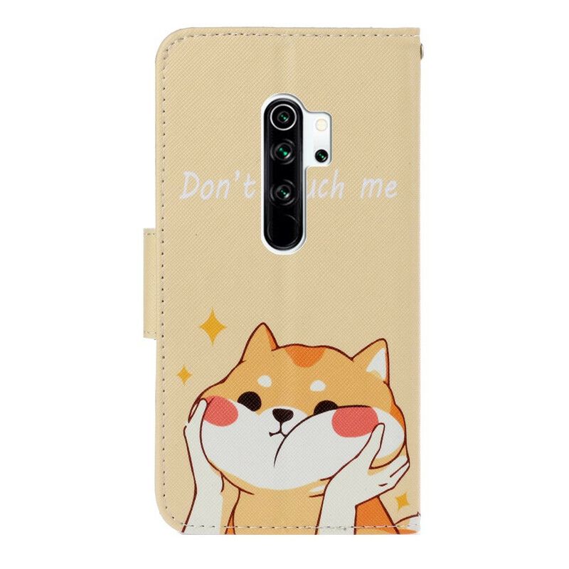 Flip Cover Xiaomi Redmi Note 8 Pro Med Snor Rør Mig Ikke Strappy Cat