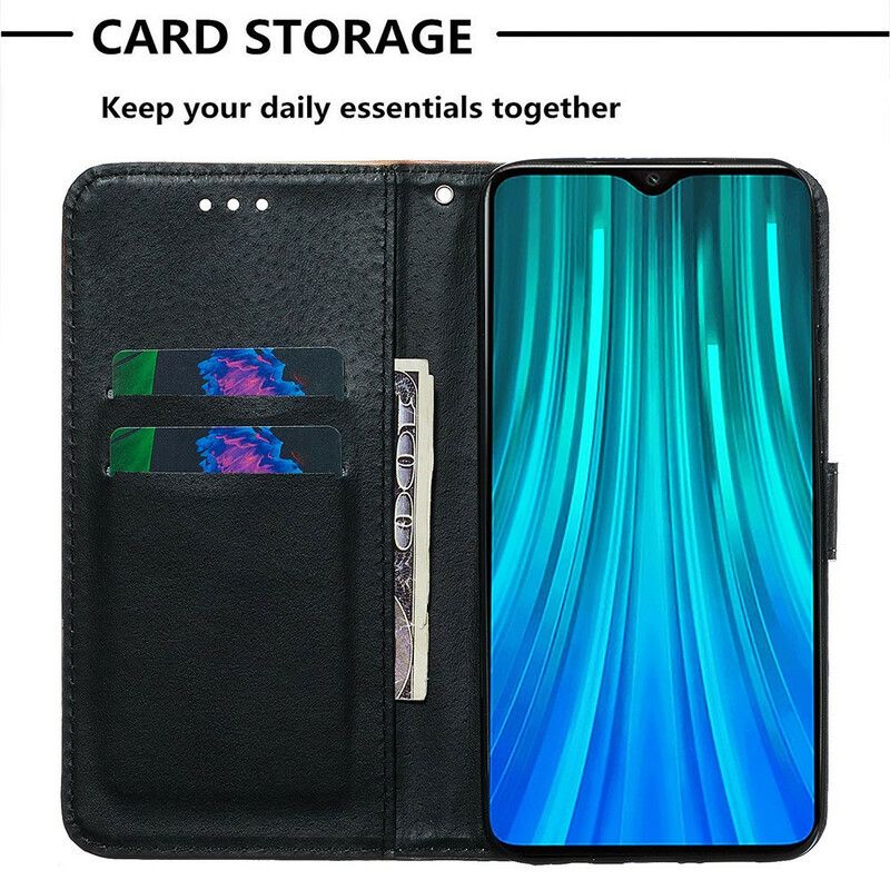 Flip Cover Xiaomi Redmi Note 8 Pro Med Snor Sort Rose Med Rem