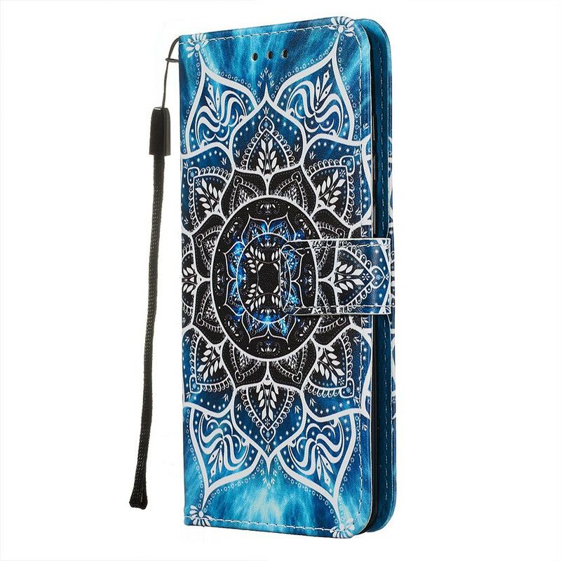 Flip Cover Xiaomi Redmi Note 8 Pro Med Snor Sort Strappy Mandala