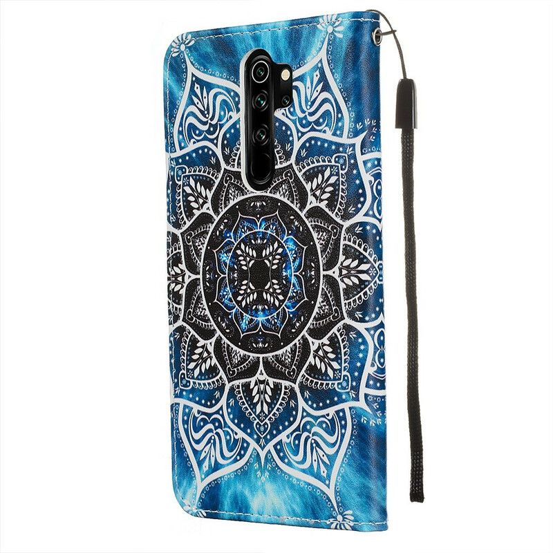 Flip Cover Xiaomi Redmi Note 8 Pro Med Snor Sort Strappy Mandala