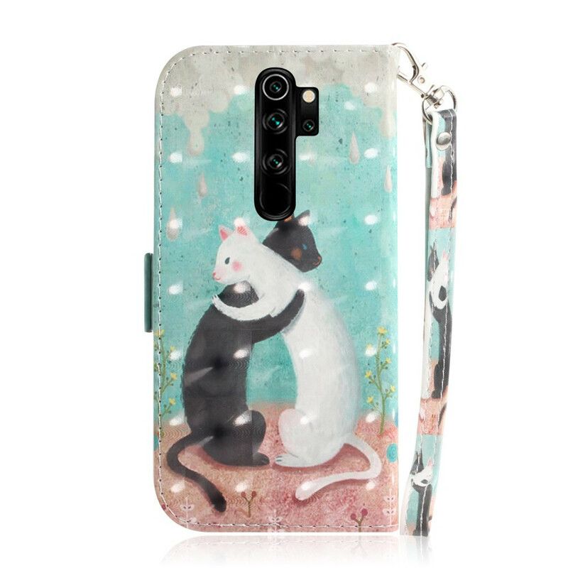 Flip Cover Xiaomi Redmi Note 8 Pro Med Snor Thong Cat Friends