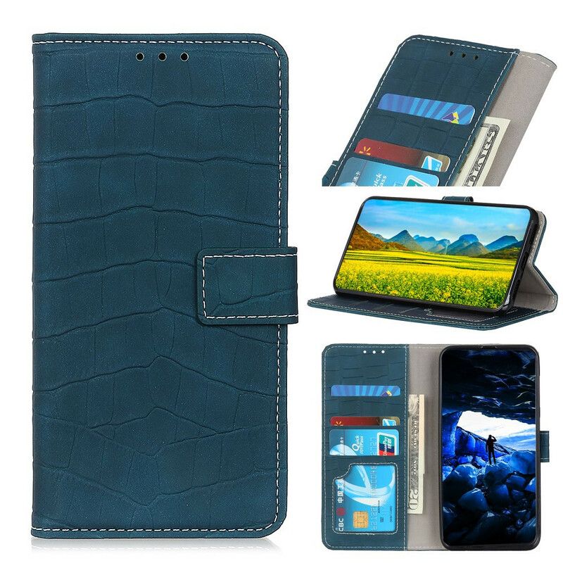 Flip Cover Xiaomi Redmi Note 8 Pro Vintage Krokodillehudstil