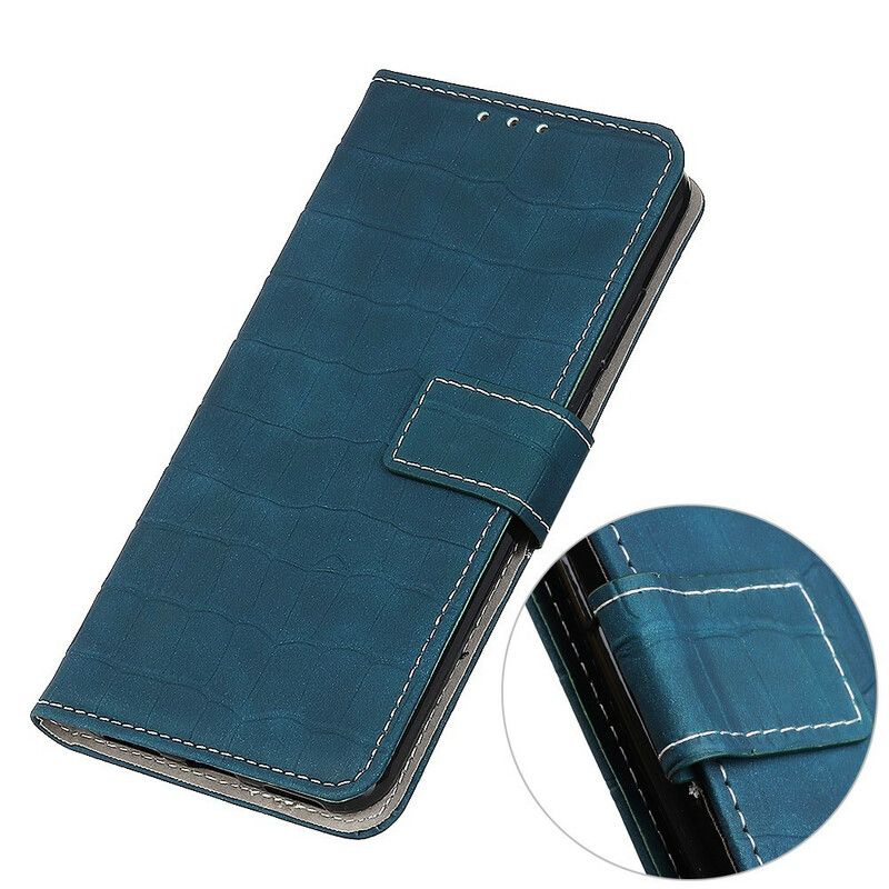 Flip Cover Xiaomi Redmi Note 8 Pro Vintage Krokodillehudstil