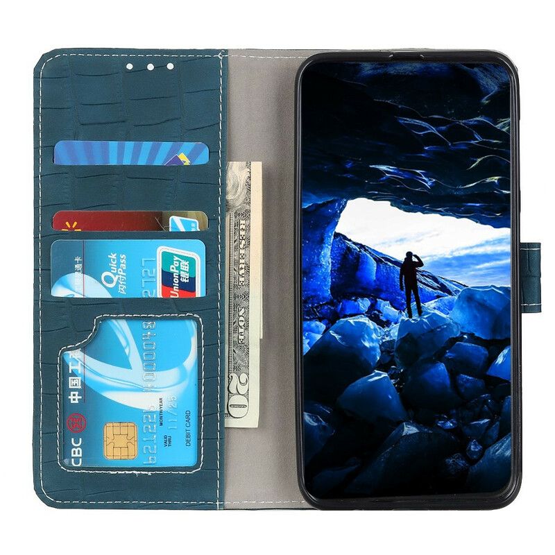 Flip Cover Xiaomi Redmi Note 8 Pro Vintage Krokodillehudstil