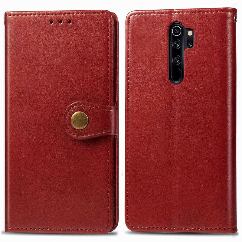 Læder Cover Xiaomi Redmi Note 8 Pro Imiteret Læder Og Vintage Lås