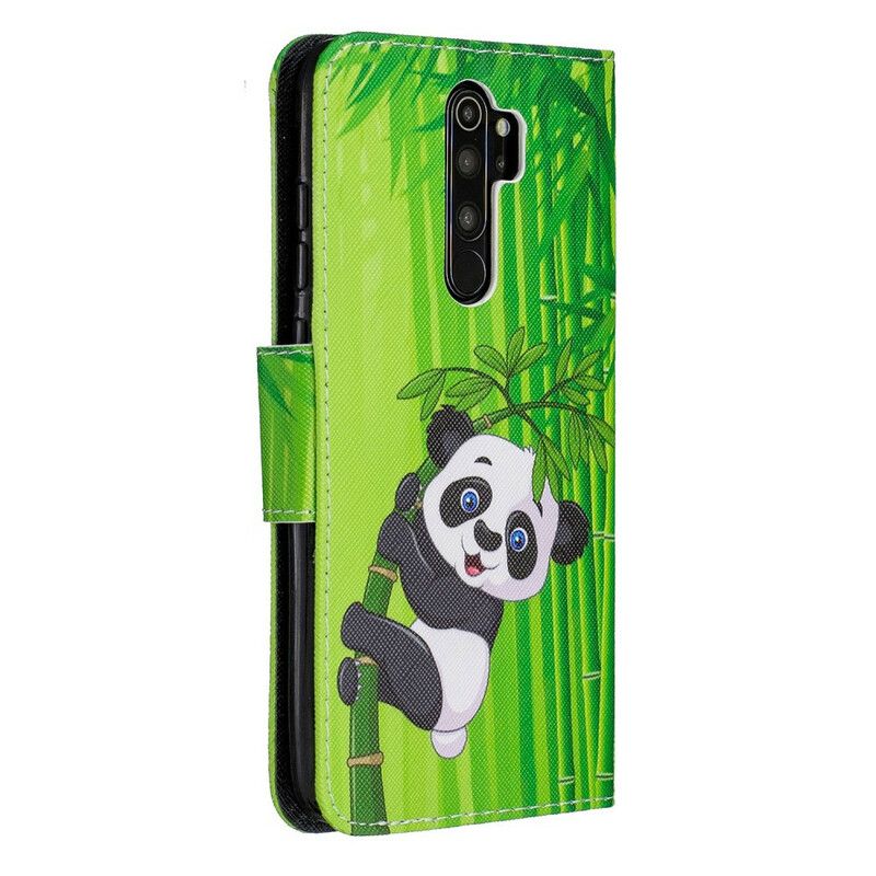 Læder Cover Xiaomi Redmi Note 8 Pro Panda Og Bambus