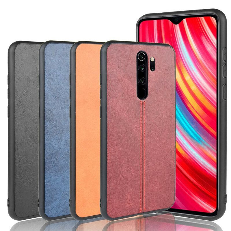 Mobilcover Xiaomi Redmi Note 8 Pro Søm Lædereffekt